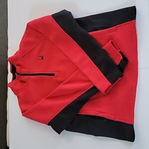 Spyder‎ Men Outbound 1/4 Zip Red Black Pull Over Sweater Size Medium